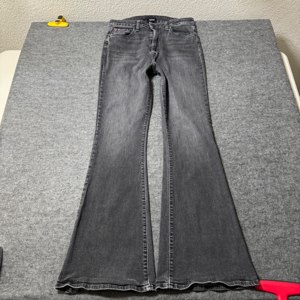 Hudson Heidi Scout High Rise Flare Jeans Faded Black Size 29